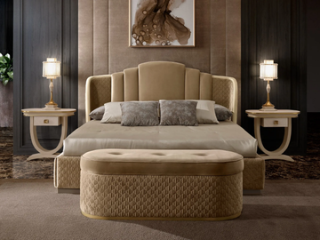 OLIVER - Fabric bed with upholstered headboard by A.R. Arredamenti - view 3